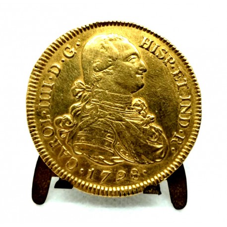 Carlos IV. 1798. 8 Escudos (MBC/MBC+) (Oro) Ceca de Popayán JF