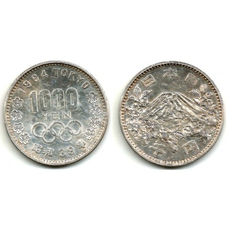 (Y80) Japón. 1964(39). 1000 Yen (MBC+) (Plata)