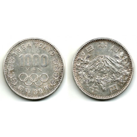 (Y80) Japón. 1964(39). 1000 Yen (MBC+) (Plata)