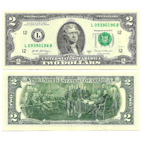 (W545) Estados Unidos de América. 2017A. 2 Dollars (SC)