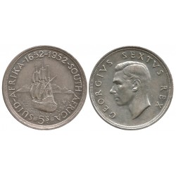 (41) Sudáfrica. 1952. 5 Shillings (MBC+) (Plata)