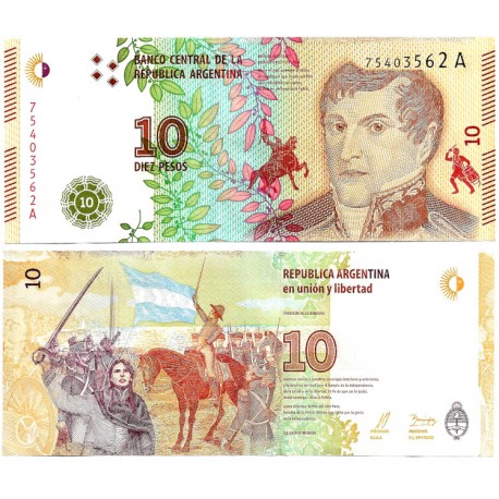 (360) Argentina. 2016. 10 Pesos (SC)