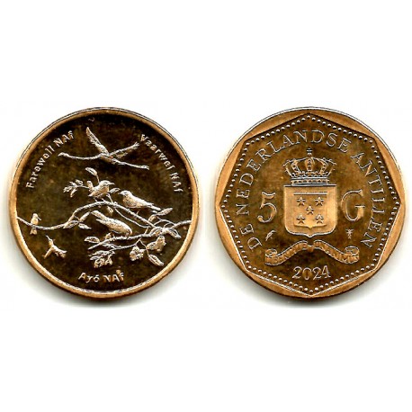 Antillas Neerlandesas. 2024. 5 Gulden (SC)