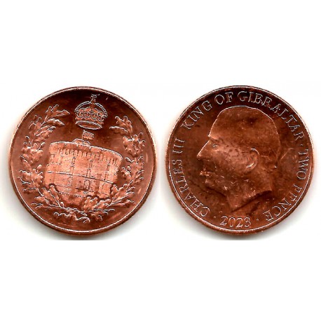 Gibraltar. 2023. 2 Pence (SC)