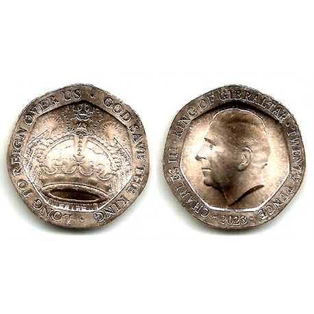 Gibraltar. 2023. 20 Pence (SC)