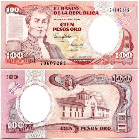 (426e) Colombia. 1991. 100 Pesos Oro (SC)