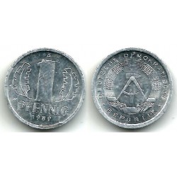 (8.2) Alemania Democrática. 1989(A). 1 Pfennig (MBC)