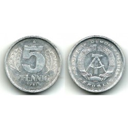 (9.2) Alemania Democrática. 1981(A). 5 Pfennig (MBC)