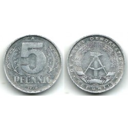 (9.1) Alemania Democrática. 1975(A). 5 Pfennig (MBC)
