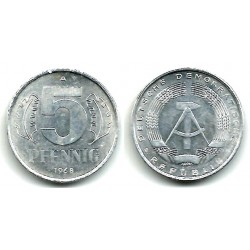 (9.1) Alemania. 1968(A). 5 Pfennig (MBC+)
