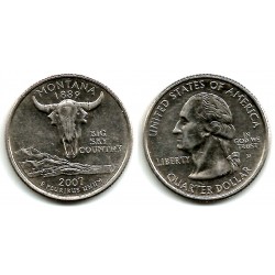 (396) Estados Unidos de América. 2007(D). Quarter Dollar (EBC) Montana