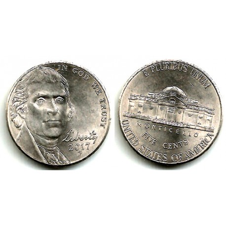 (381) Estados Unidos de América. 2017(P). 5 Cents (EBC)