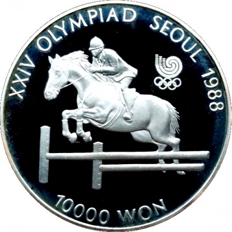 (75) Corea del Sur. 1988. 10000 Won (EBC+) (Plata)