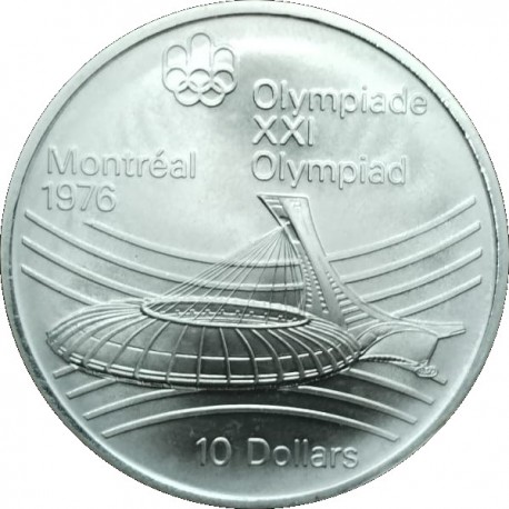 (113) Canadá. 1976. 10 Dollars (EBC+) (Plata)