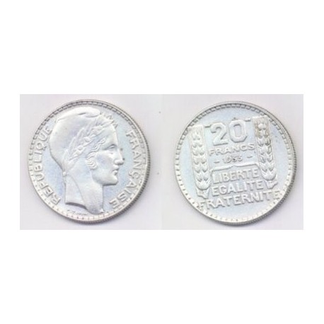 (879) Francia. 1933. 20 Francs (MBC) (Plata)