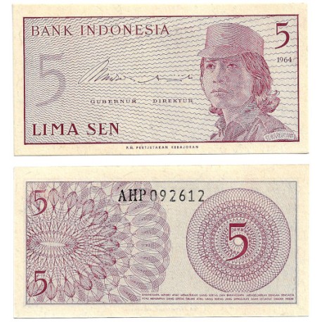(91) Indonesia. 1964. 5 Sen (SC)