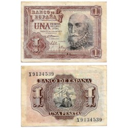 Estado Español. 1953. 1 Peseta (MBC/MBC-) Serie X