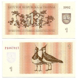 (39) Lituania. 1992. 1 Talonas (SC)
