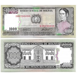 (167a) Bolivia. 1982. 1000 Pesos (SC)