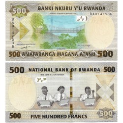 (W42) Ruanda. 2019. 500 Francs (SC)