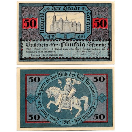 Torgau (Sajonia). 1921. 50 Pfennig (SC)