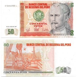 (131b) Perú. 1987. 50 Intis (EBC/EBC+)