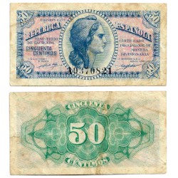 España (II República). 1937. 50 Céntimos (MBC-) Serie A