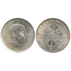 Estado Español. 1966*(19-70). 100 Pesetas (EBC) (Plata)