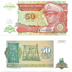 (51) Zaire. 1993. 50 Nouveaux Makuta (SC)