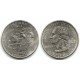 (334) Estados Unidos de América. 2002(D). Quarter Dollar (EBC) Indiana