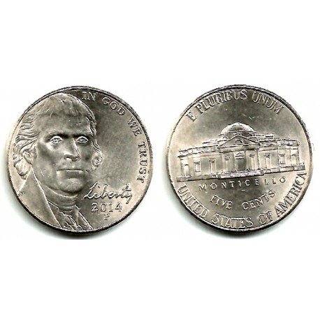 (381) Estados Unidos de América. 2013(P). 5 Cents (EBC)