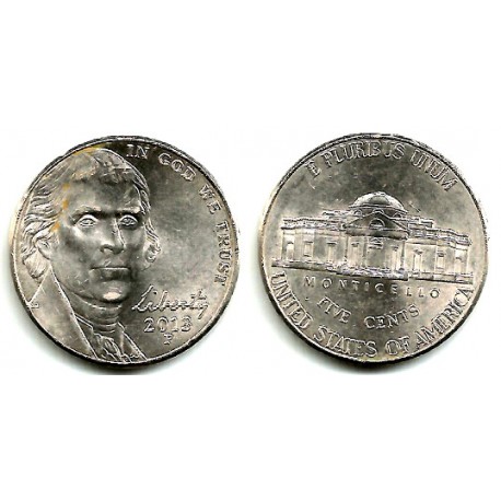 (381) Estados Unidos de América. 2013(P). 5 Cents (EBC)