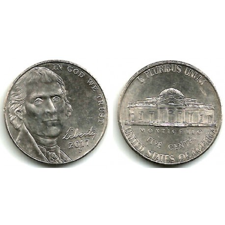 (381) Estados Unidos de América. 2017(P). 5 Cents (EBC)