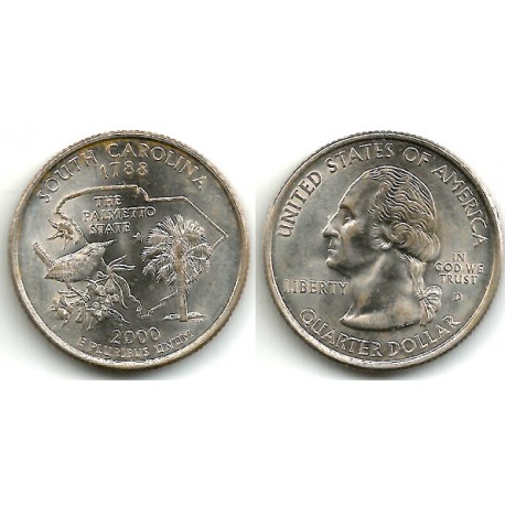 (307) Estados Unidos de América. 2000(D). Quarter Dollar (EBC) South Carolina