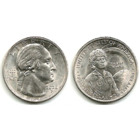 Estados Unidos de América. 2022(P). Quarter Dollar (EBC+) Dr. Sally Ride