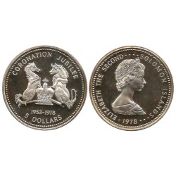 (8) Islas Salomón. 1978. 5 Dollars (EBC+) (Plata)