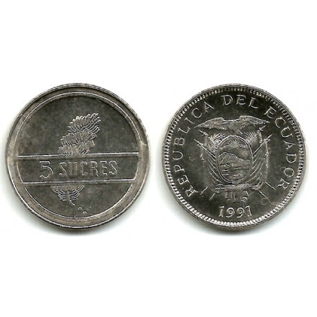 (91) Ecuador. 1991. 5 Sucres (SC)