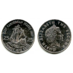 (38) Estados Orientales Caribeños. 2007. 25 Cents (EBC)