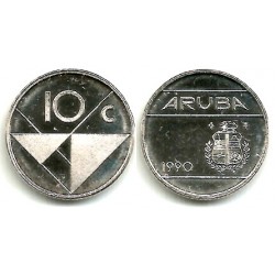 (2) Aruba. 1990. 10 Cents (SC)