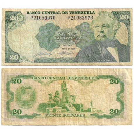 (63c) Venzuela. 1990. 20 Bolívares (BC)