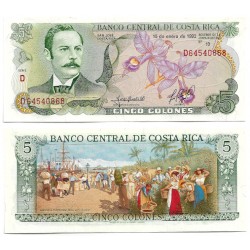 (236e) Costa Rica. 1992. 5 Colones (EBC+)