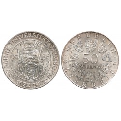 (2913) Austria. 1972. 50 Schilling (EBC) (Plata)