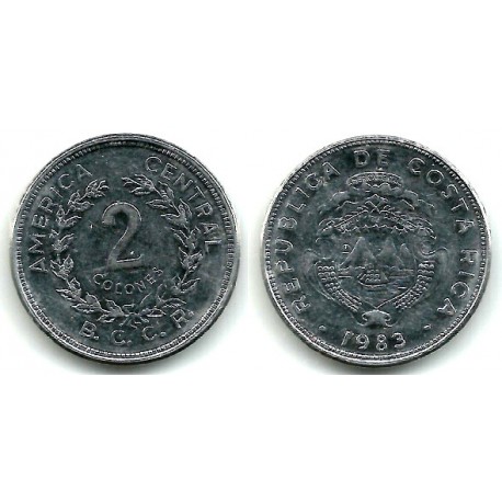(211.1) Costa Rica. 1983. 2 Colones (MBC)
