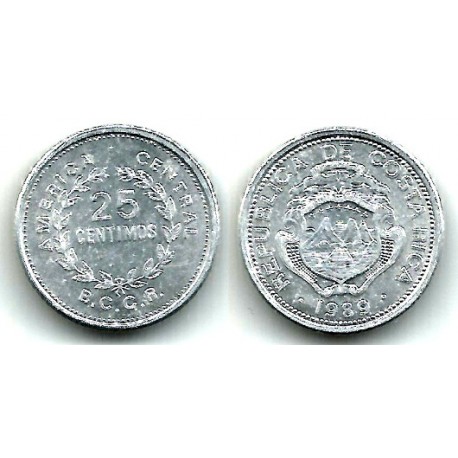 (188.3) Costa Rica. 1989. 25 Centimos (EBC)