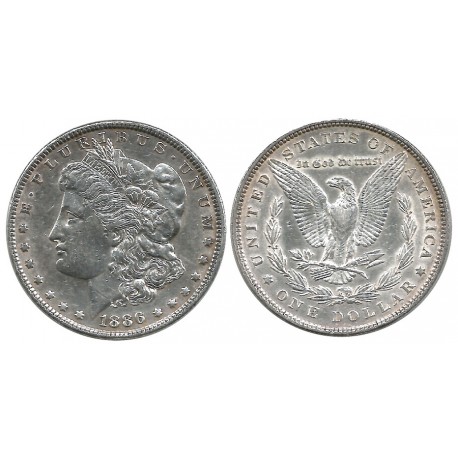 (110) Estados Unidos de América. 1886. 1 Dollar (EBC-/EBC) (Plata)