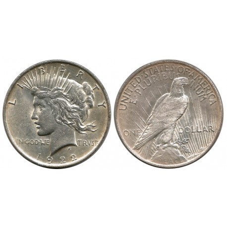(150) Estados Unidos de América. 1922. 1 Dollar (MBC+) (Plata)