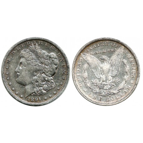 (110) Estados Unidos de América. 1891(0). 1 Dollar (MBC) (Plata)