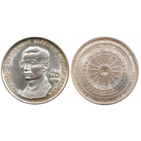 (Y95) Tailandia. 1971. 50 Baht (EBC) (Plata)