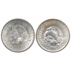 (465) Estados Unidos Mexicanos. 1947. 5 Pesos (EBC+) (Plata)