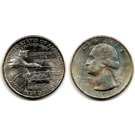 Estados Unidos de América. 2021(P). Quarter Dollar (SC) Crossing The Delaware